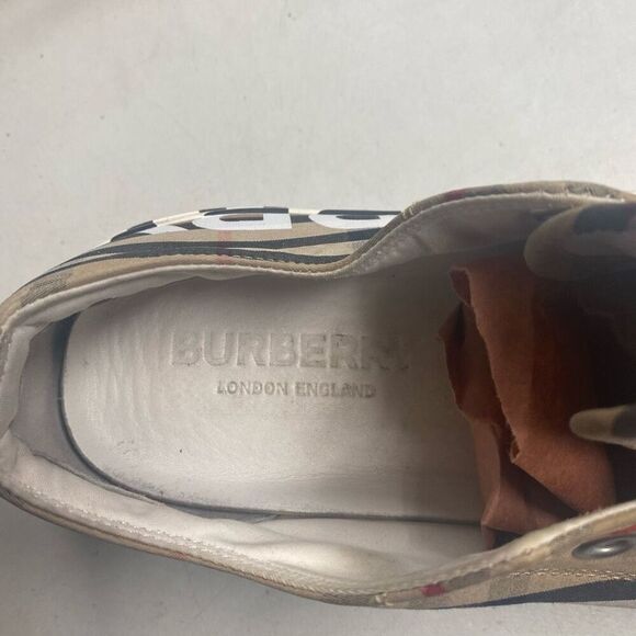 BURBERRY Unisex Vintage Check Canvas Design Shoes Size EU 43 M 10-10.5 W 11-11.5 - Picture 9 of 12